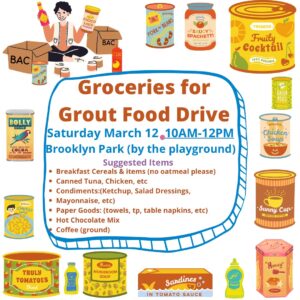 Groceries 4 Grout spring drive 2022 flier; details in post