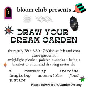 Draw Your Dream Garden flyer; details in post
