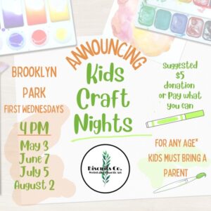 Kids Craft Night's @ Brooklyn Park Shelter